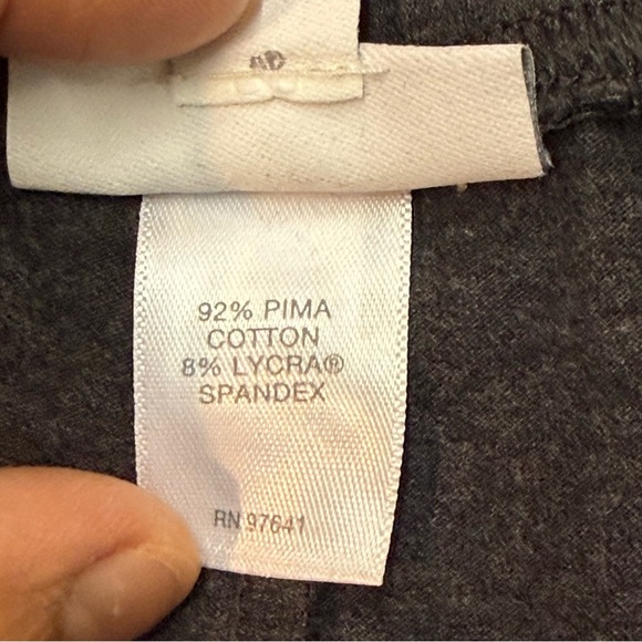 J. Jill Gray Pima Ankle Stretch Elastic Waist Pull On Leggings Sz L - Picture 5 of 7